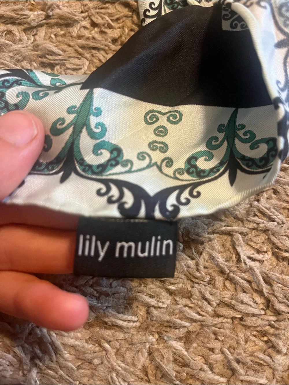 100% Silk Patterned Scarf